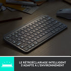 Logitech - MX Keys Mini Minimaliste Clavier Sans Fil Illuminé - USB-C - Gris Pale-Nécessite la technologie Bluetooth Low Energy, Windows 10, 11 ou versions ultérieures, macOS 10.15 ou versions ultérieures, Linux, Chrome OS, iOS 13.4 ou versions ultérieures, iPadOS 14 ou version ultérieure, AndroidTM 5.0 ou version ultérieure