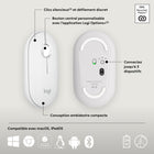 Logitech - Pebble Mouse 2 M350s fine sans fil Bluetooth, portable, légère, boutons personnalisables - Blanc-Optez pour la durée: elle vous offre des heures d'utilisation, 2 ans d'autonomie et un mode d'économie d'énergie de mise en veille automatique pour une utilisation sans souci; pile incluse
