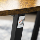 HOMCOM - Table basse industrielle avec étagère - brun rustique-Garantissez la stabilité sur toutes les surfaces grâce aux patins de pieds réglables