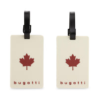 Étiquette de bagage Bugatti 2 pièces - Caoutchouc - Crème-Fabriqué en caoutchouc