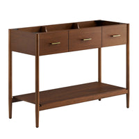 Modway - Zaire 48" compatible avec un seul évier Armoire de toilette de salle de bain (lavabo non inclus) - Noyer-MDF et caoutchouc