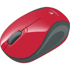 Logitech – Souris Mini Mouse M187 sans fil, rouge/noir-Le minuscule nano-récepteur se branche dans un port USB et vous permet de profiter du sans fil avec plus de précision et de contrôle que sur le pavé tactile de votre portable