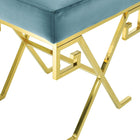 Modway - Twist Performance Velvet Banc - Bleu de mer-Capacité de poids maximale : 331 lb