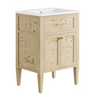 Modway - Elysian 24" Vanette de salle de bain - Burl blanc-Vanité de salle de bain moderne