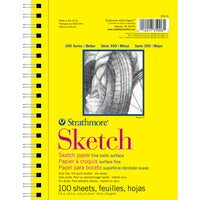 Bloc de papier à croquis Strathmore, série 300, reliure à spirale, 5,5 po x 8,5 po, 100 feuilles-5,5 po x 8,5 po