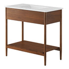 Modway - Zaire 36" Vanette de salle de bain - Blanc noyer-Placage de grains de bois