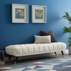 Modway - Adept Performance Velvet Banc - Ivoire-Rembourrage en mousse dense pour le confort