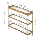 Hudson&Canal - Console Alexis 91 cm (36 po) - Laiton-9