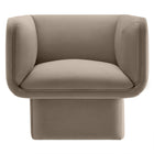 Modway - Tate Performance Velvet Chaise d’accent - Taupe-Assemblée requise