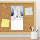 DateWorks - 2026 Mini Calendrier Mural 16 Mois - 7 po x 7 po - Chatons Câlins - Bilingue -Comprend des pages mensuelles de janvier à décembre 2026, ainsi que les 4 derniers mois de 2025