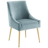 Modway - Discern Velours Performance Rembourré Chaise à manger - Bleu clair-Salle à manger ou chaise d’accent