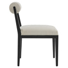 Modway - Kai Tissu Chaise à manger - Linen Black-Aucune assemblée requise