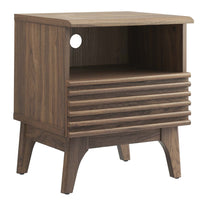 Modway - Render Table de chevet, Noyer-Table de chevet du milieu du siècle