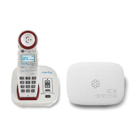 Ooma - Forfait téléphonique pour seniors avec service de conciergerie et téléphone sans fil Clarity Amplified - Blanc-Ne manquez plus jamais un appel important grâce à une sonnerie visuelle, un volume de sonnerie réglable et un volume du haut-parleur ajustable pour les personnes malentendantes