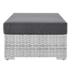 Modway - Convene Terrasse extérieure Ottoman rectangulaire in Charbon gris clair-Navires préassemblés