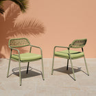 Zuo - Rio Chaise de salle à manger - Vert - Ensemble de 2-Supporte jusqu'à 250 lb