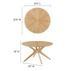 Modway - Crossroads Manche Bois Table basse - Chêne-Hévéa et MDF