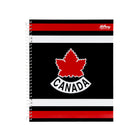 Hilroy - Cahier Hockey Canada Avec Logo 2002 – 10 ½ po H x 8 ⅝ po l – Noir/Blanc-Couverture rigide résistante 