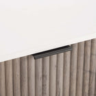 Manhattan Comfort - Table de nuit moderne DUMBO 20,07" à 1 tiroir - Blanc et gris rustique - Lot de 2-Hauteur des pieds : 15 cm
