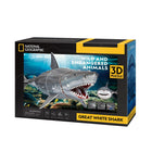 National Geographic - Puzzle 3D Requin Blanc-Assemblez un modèle 3D réaliste du célèbre Grand Requin Blanc