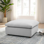 Modway - Commix Duvet Rempli Trop Rempli Ottoman - Gris clair-Siège en mousse de densité