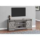 Monarch Specialties - 2747 Meuble Tv - 60 po L/Gris Avec 2 Portes Coulissantes-Un fini faux bois gris