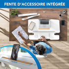 Mount-It! - Convertisseur de bureau debout avec plateau de 38 po, blanc-Réglage en douceur de la hauteur à l'aide d'un vérin à gaz entre 5.9 po et 16,9 po