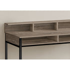 Monarch Specialties - 7702 Bureau 48 po L - Taupe Fonce/Metal Noir Hauteur Debout-Fini de tous les côtés pour un placement flexible partout dans un bureau à domicile