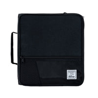 Hilroy - Classeur utilitaire à fermeture à trois anneaux éclair de 2 po, noir/gris-Capacité de 2 po pouvant contenir des feuilles mobiles de format lettre standard