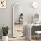 HOMCOM - Miroir corporel arqué - 21 po l x 64 po H - blanc-Couleur : Blanc 