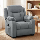 HOMCOM - Fauteuil de massage inclinable avec moteur silencieux - gris-Large assise à ressorts de 23,2 po (59 cm) et dossier rembourré pour un soutien prolongé 