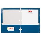 JAM PaperMD – Chemises de présentation lustrées 3 trous à 2 pochettes, 9 1/4 x 11 1/2 (po), bleu, 100/paquet-Poids d’expédition : 13,6 lb