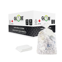 Globe Commercial - Sacs poubelle utilitaires transparents - 51 x 56 cm - Paquet de 500-Le dessus ouvert peut être attaché facilement