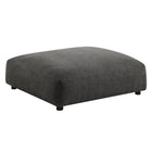 Modway - Solace Modulaire Tissu rembourré Ottoman - Charbon de bois-Ottoman carré modulaire