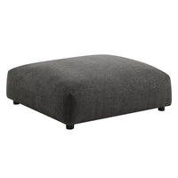 Modway - Solace Modulaire Tissu rembourré Ottoman - Charbon de bois-Ottoman carré modulaire