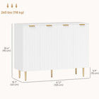 HOMCOM - Buffet 47,2 po L, meuble de rangement - blanc-Polyvalent comme buffet, meuble de salle de bain ou meuble d’entrée 