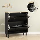 HOMCOM - Armoire à chaussures étroite avec étagères réglables - noir-Design compact adapté aux petits espaces 