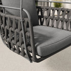 Modway - Kaliah Terrasse extérieure Aluminium Chaise à balançoire in Charbon de bois-Corde 2 x 13 pieds