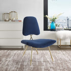 Modway - Ponder Performance Velvet Chaise longue - Marine-Revêtement en velours de performance