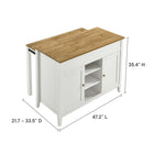 Modway - Garland Îlot de cuisine, Chêne Blanc-MDF, panneau de particules et papier stratifié