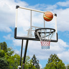 Soozier – Panier de basketball portatif avec panneau incassable de 44 po-Deux roues facilitent le déplacement du support de panier
