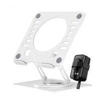 Uncaged Ergonomics - Travel Pack RISE Support pivotant pour ordinateur portable et chargeur de voyage - Blanc-Le support de bureau réglable et pivotant Rise 2.0 maintient les ordinateurs portables dans une position ergonomique.