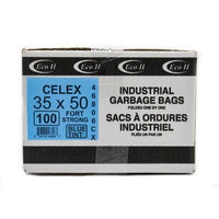 Eco II - Sacs à ordures - 35 po x 50 po - fort - teinte bleu -  paquet de 100-35 po x 50 po