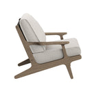 Modway - Saratoga Terrasse extérieure Bois de teck Chaise et ensemble ottoman, Caillou-Assemblée requise
