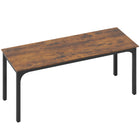 HOMCOM - Bureau d'ordinateur large - 78,7 po L x 23,6 po l x 29,5 po H - brun rustique-Le style industriel et la surface marron rustique rehaussent l'esthétique de la pièce