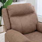 HOMCOM - Fauteuil inclinable manuel avec massage par vibration et poches latérales - brun-Poches latérales pour un rangement pratique des télécommandes ou autres petits objets 