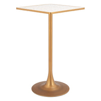 Zuo - Spot Table de bar - Beige/Or-Plateau en MDF imitation terrazzo