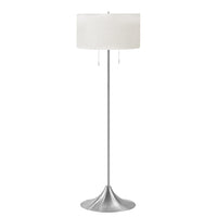 Monarch Specialties - 9681 61"H Lampadaire - Métal Argenté, Abat-Jour Ivoire / Crème-Sublimez votre décor avec ce lampadaire contemporain de 61 po de hauteur, doté d'une base en métal argenté chic et d'un abat-jour drum blanc cassé sophistiqué, qui s'intègre parfaitement à tout salon, chambre ou bureau élégant