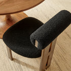 Modway - Torian Tissu Boucle Chaise à manger - Noir noyer - Ensemble de 2-Sièges en tissu boucle