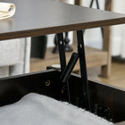 HOMCOM - Table basse relevable avec rangement - espresso-Matériau : Panneau de particules